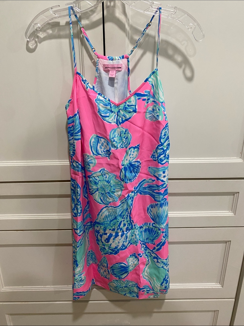 Lilly Pulitzer Pink Floral Print Mini Dress with Blue & Mint Accents